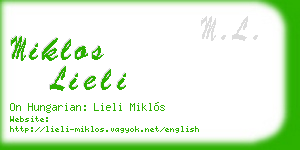 miklos lieli business card