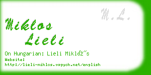 miklos lieli business card